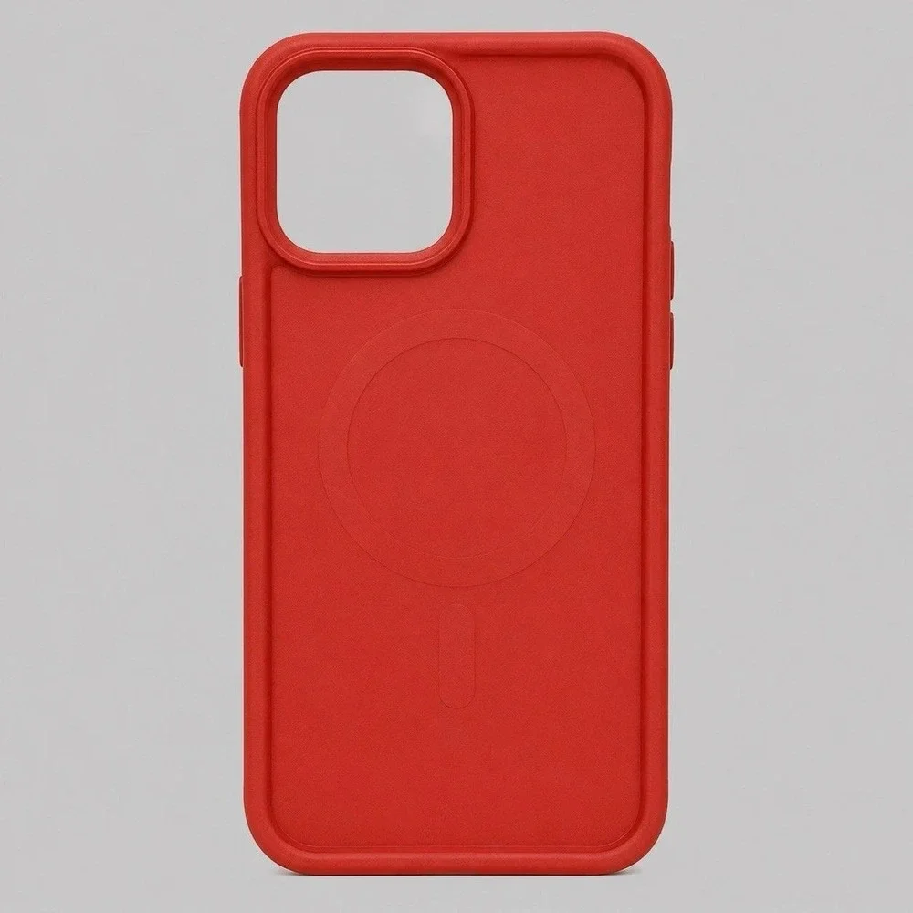 D0044-Magnetic Case for iPhone 12 12 Pro 6.1 Inch Shockproof Slim Cover Red